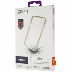 Anti Scratch Layer The ZAGG Victoria Case for Apple iPhone Xs & X - Geometric Gold / Clear