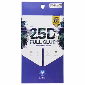 LITO 2.5D Full Glue Tempered Glass Screen Protector for Samsung Galaxy A21S Screen Armor Max Elite Touch Sensitive Coating
