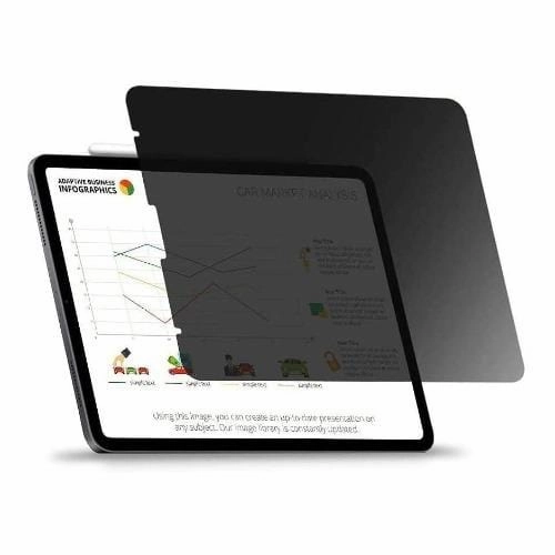Zerodamage HD Privacy Glass Screen Protector - iPad Pro 12.9" (4th, 5th, and 6th Generation) Scratch Shield Elite Nano Protection Film
