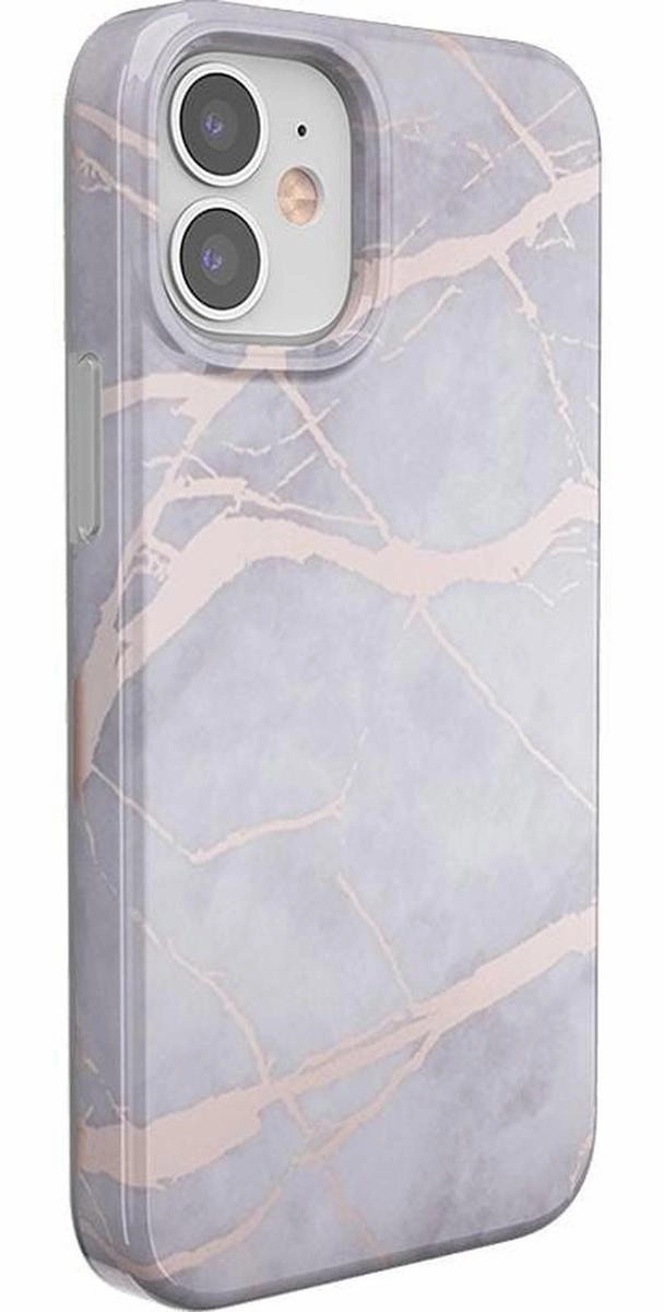 Touch of Lavender | Lavender Gray & Rose Gold Marble Case Tough Frame