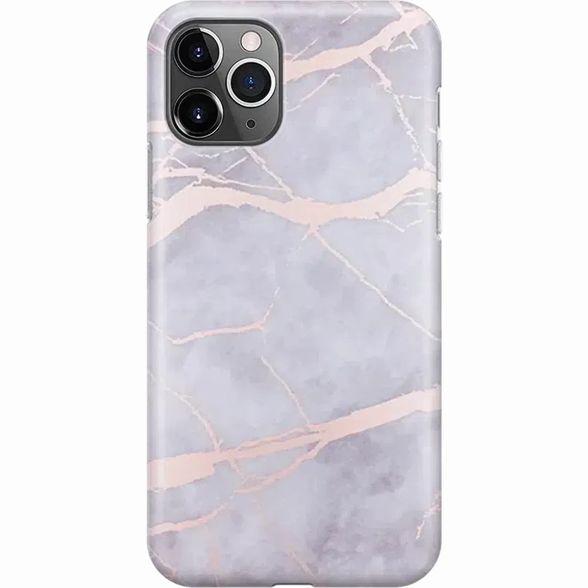 Smooth Finish Touch Touch of Lavender | Lavender Gray & Rose Gold Marble Case