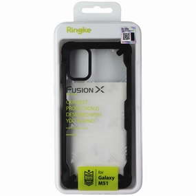 Matte Texture Finish Shock absorption Ringke Fusion X Series Case for Samsung Galaxy M51 - Black / Clear