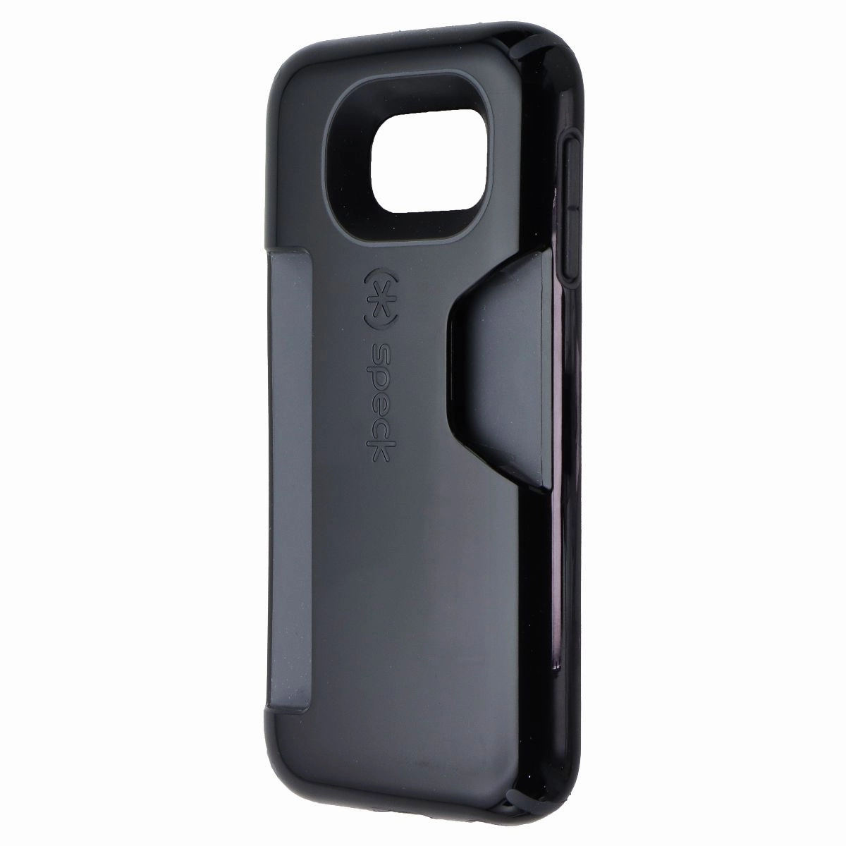 Fashion Texture Premium Texture Speck Candyshell Card Series Wallet Case for Samsung Galaxy S6 - Black / Grey