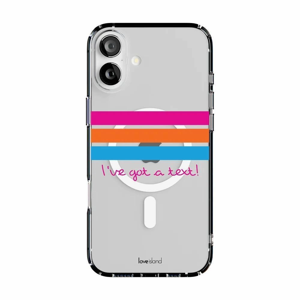 Refined Finish Clear Edge I've Got a Text! | Official Love Island x Casely Phone Case