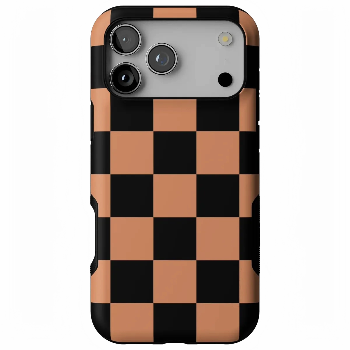 Fit Check | Black & Brown Checkerboard Case Durable Texture Finish Minimal Cover