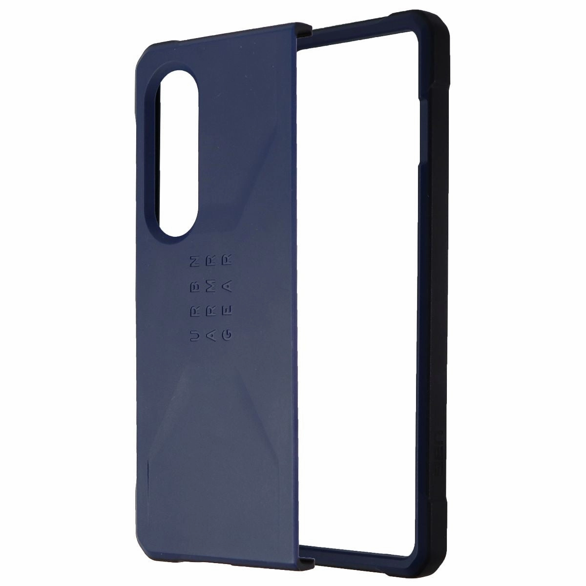 Flexible Grip Texture Reusable Material UAG Civilian Series Hard Case for Galaxy Z Fold3 5G (2021) - Mallard Blue