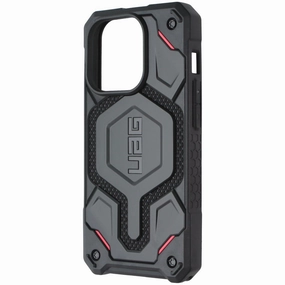UAG Monarch Pro Case for MagSafe for Apple iPhone 15 Pro - Kevlar Black/Red Soft Protection Edge Ergonomic grip