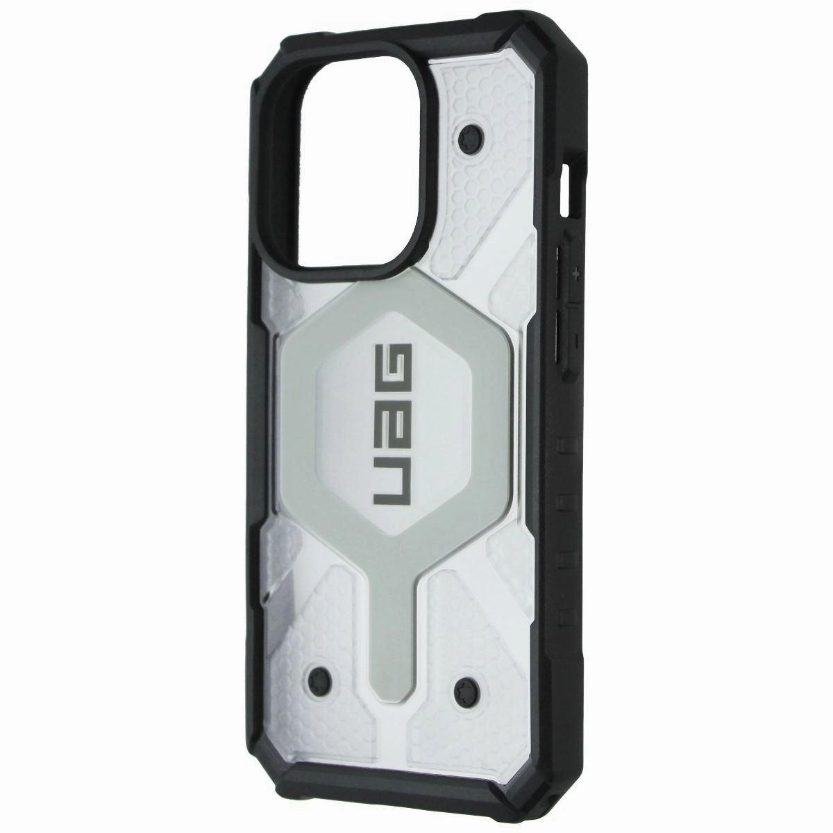 Smooth Pattern Finish Stylish grip UAG Pathfinder Series Case for MagSafe for Apple iPhone 15 Pro - Ice / Silver