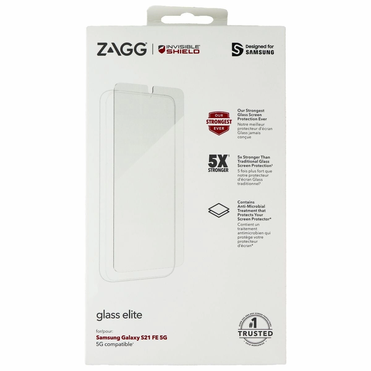 premium mobile guard Screen Security Layer ZAGG InvisibleShield Glass Elite Screen Protector for Samsung Galaxy S21 FE 5G