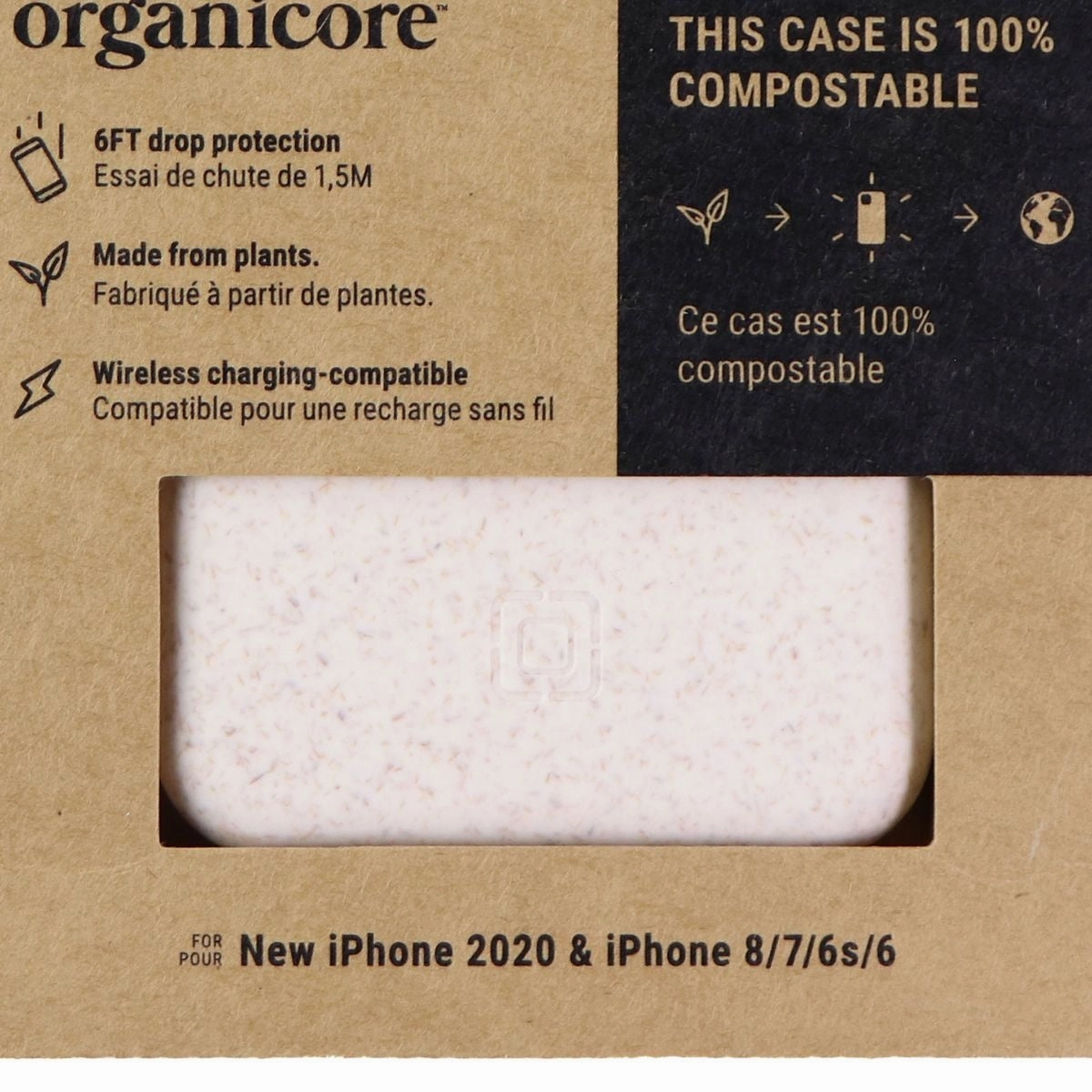 Incipio Organicore Slim Case for Apple iPhone SE (2nd Gen) & 8/7 - Oatmeal Beige Rugged Design Style