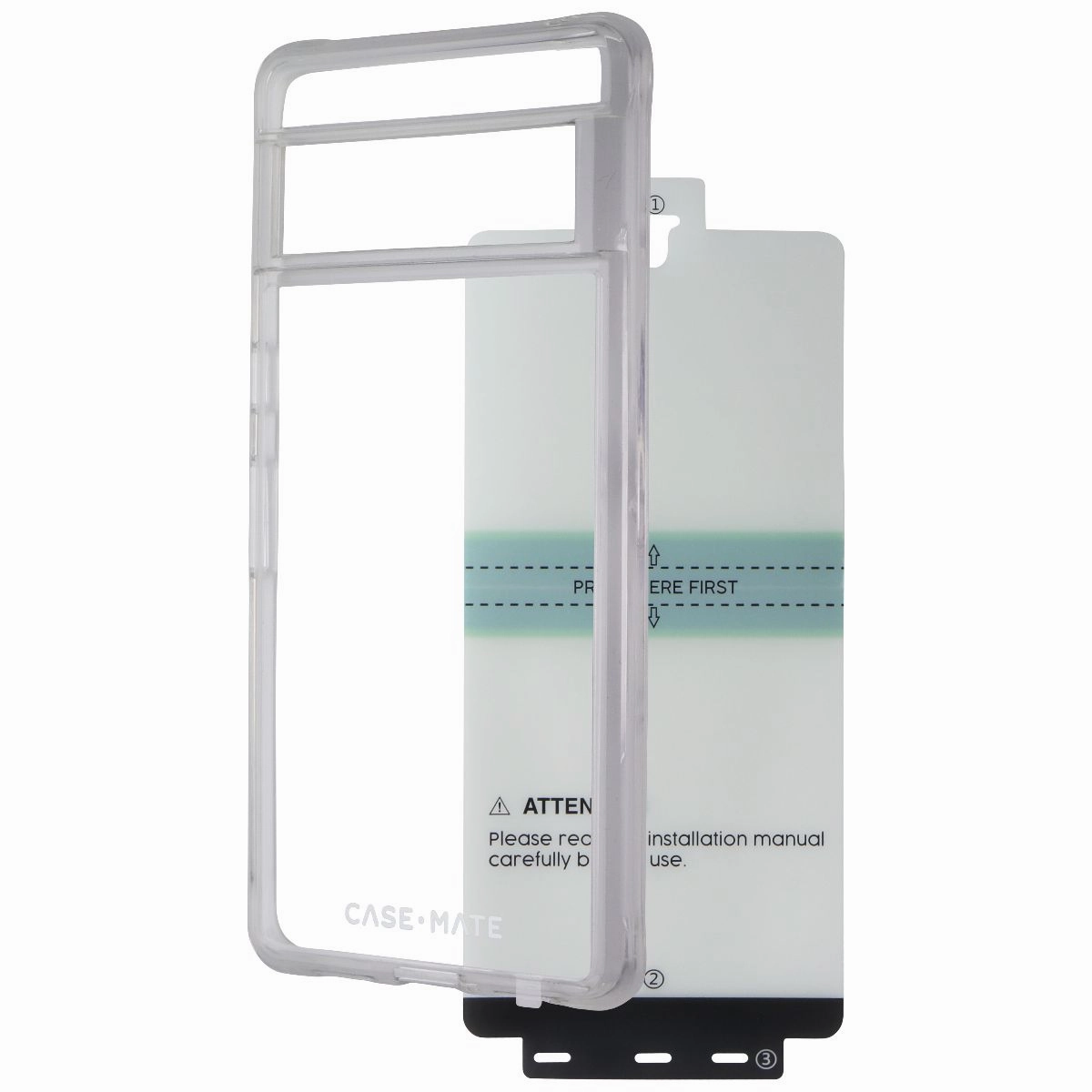 Case-Mate Tough Protection Pack Case and Screen for Google Pixel 7 Pro - Clear Premium Texture Layer Practical Accessory