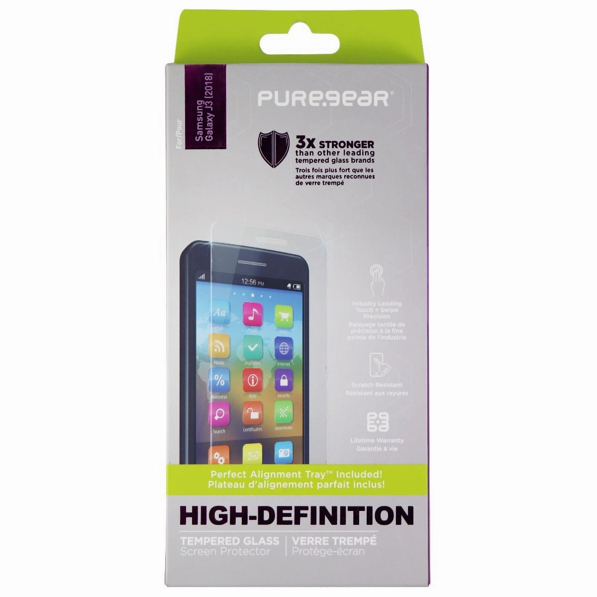 ultra hd vision PureGear HD Tempered Glass Screen Protector for Samsung Galaxy J3 (2018) - Clear