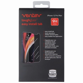 Ventev Tough Glass w/ Easy Install Tab Screen Protector for iPhone 12 Pro Max adult use