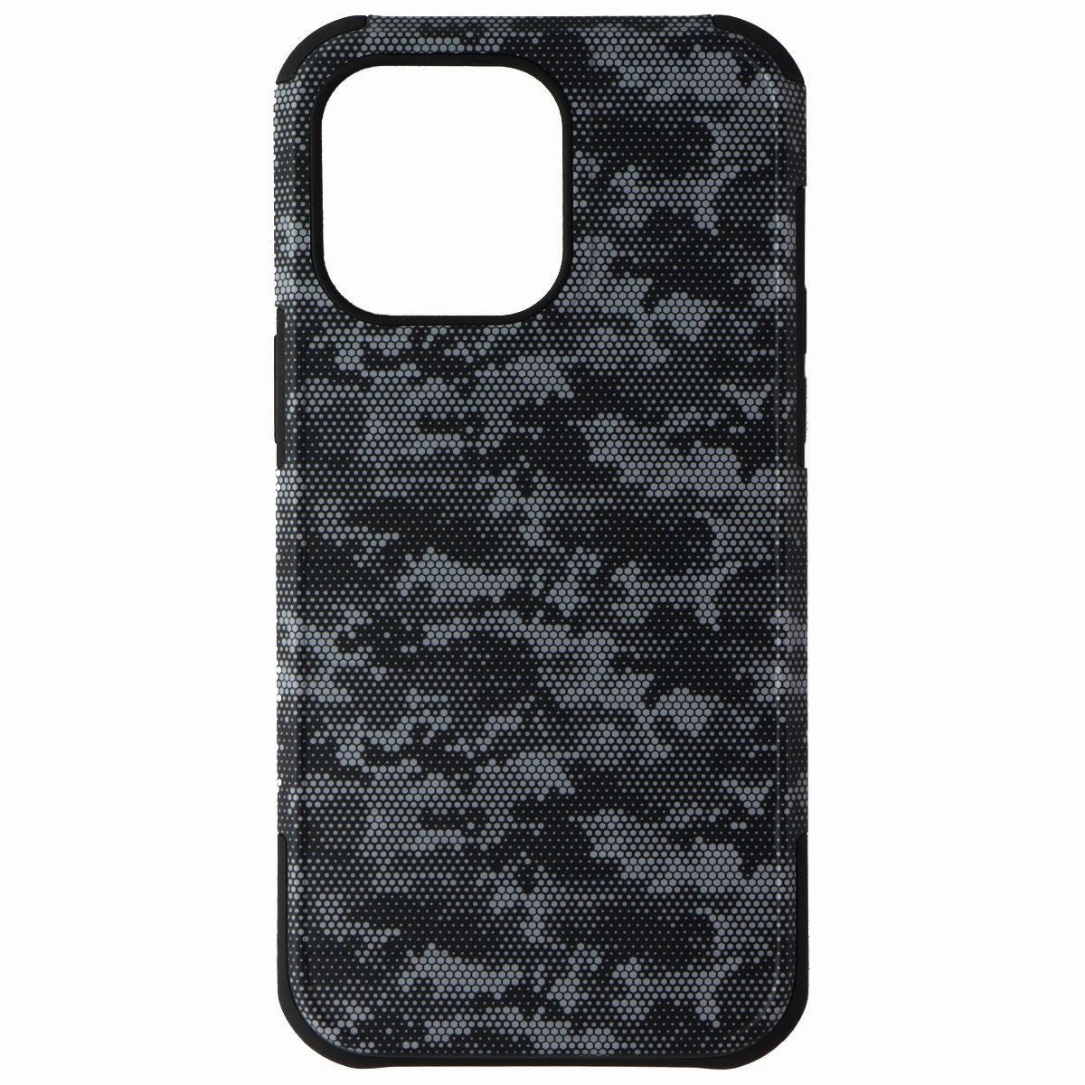 Hard Plastic Matte Surface Design Verizon Rugged Series Case for Apple iPhone 14 Pro Max - Black Camo