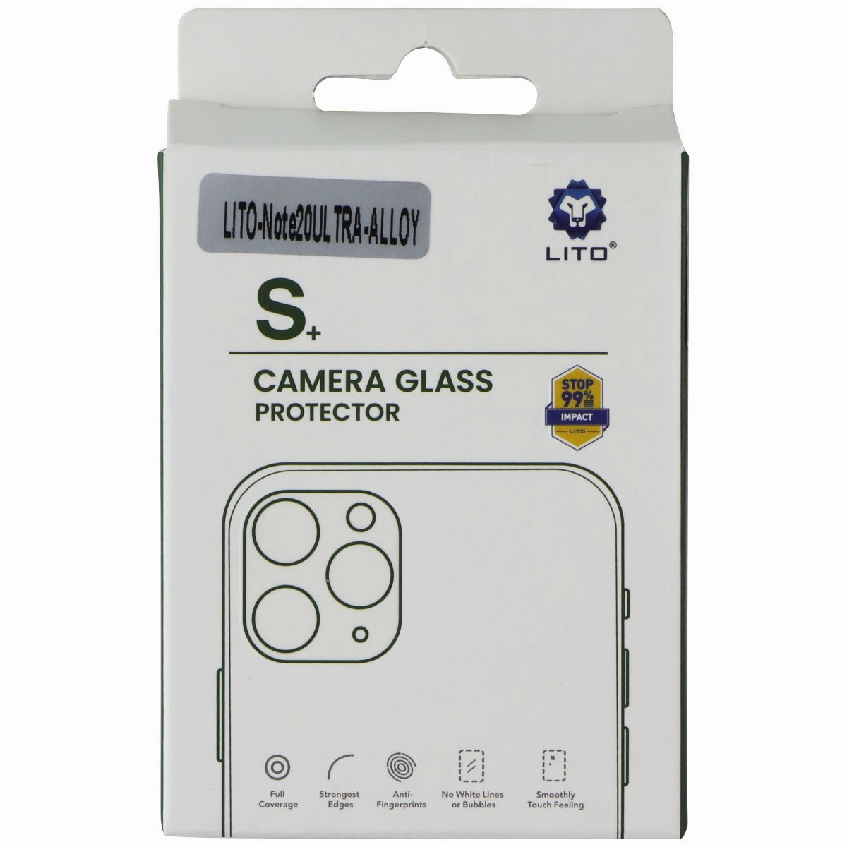 Scratch Proof LITO S  Camera Glass Protector for Samsung Galaxy Note20 Ultra 5G - Black