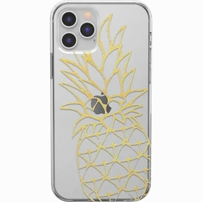 Stylish Choice You're a Fine-Apple | Gold Pineapple Clear Case
