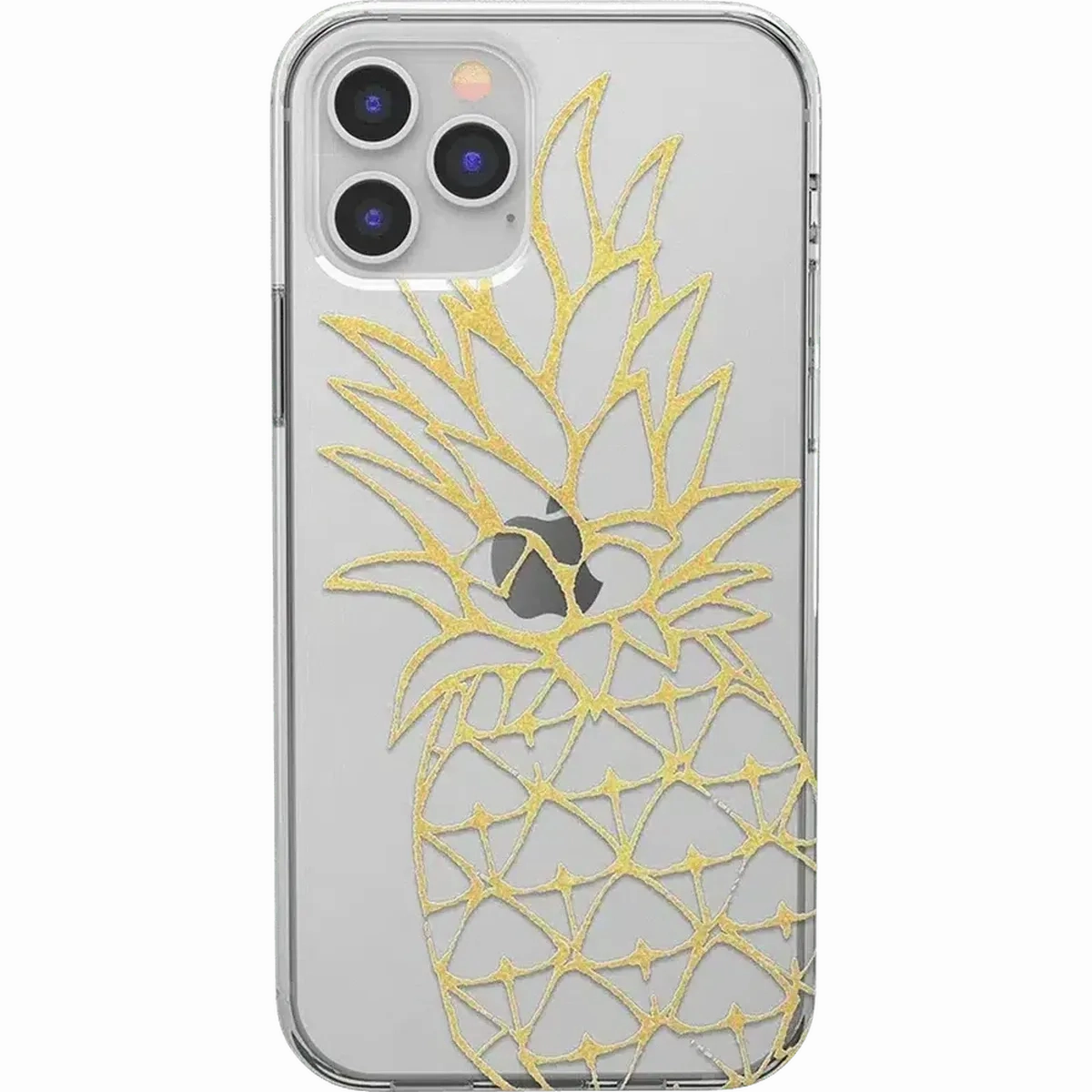 Luxury Finish Texture You're a Fine-Apple | Gold Pineapple Clear Case