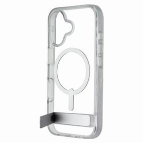 ZAGG Crystal Palace Snap Kickstand Case for MagSafe for Apple iPhone 16 - Clear Elegant Pattern Design Flexible Grip Form