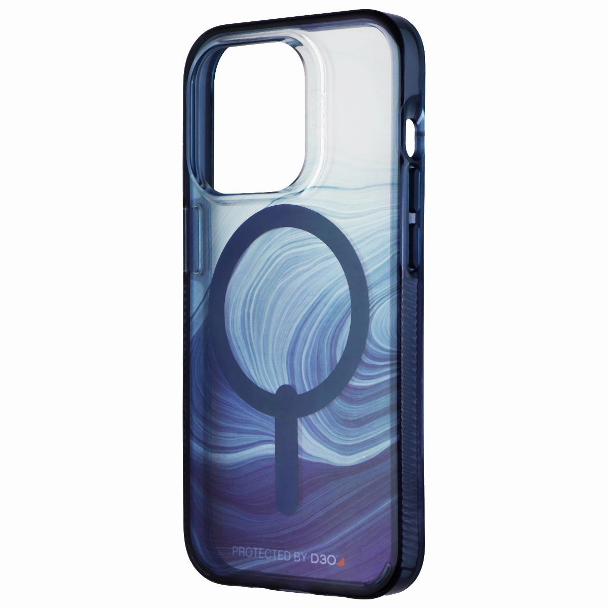 Drop Protection Soft Finish Layer ZAGG Gear4 Milan Snap Series Case for MagSafe for iPhone 14 Pro - Blue Swirl