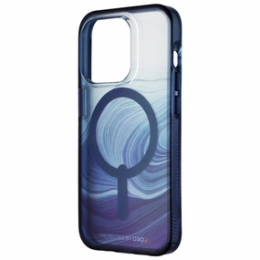 Drop Protection Soft Finish Layer ZAGG Gear4 Milan Snap Series Case for MagSafe for iPhone 14 Pro - Blue Swirl