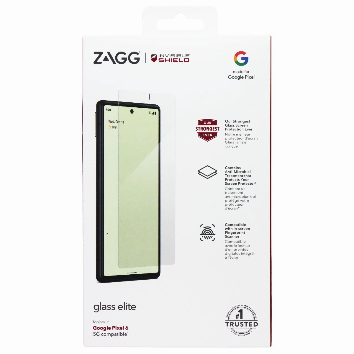 ZAGG Glass Elite Screen Protector for Google Pixel 6 Crystal Guard Ultra