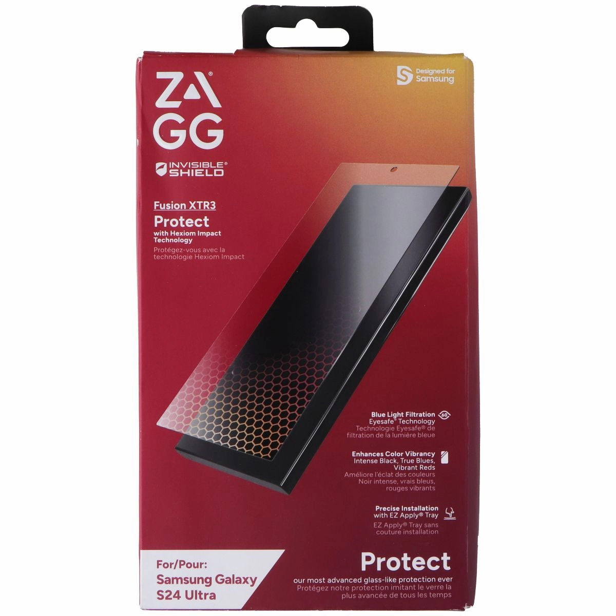 ZAGG Invisible Shield Fusion XTR3 Screen Protector for Samsung Galaxy S24 Ultra Device Safety