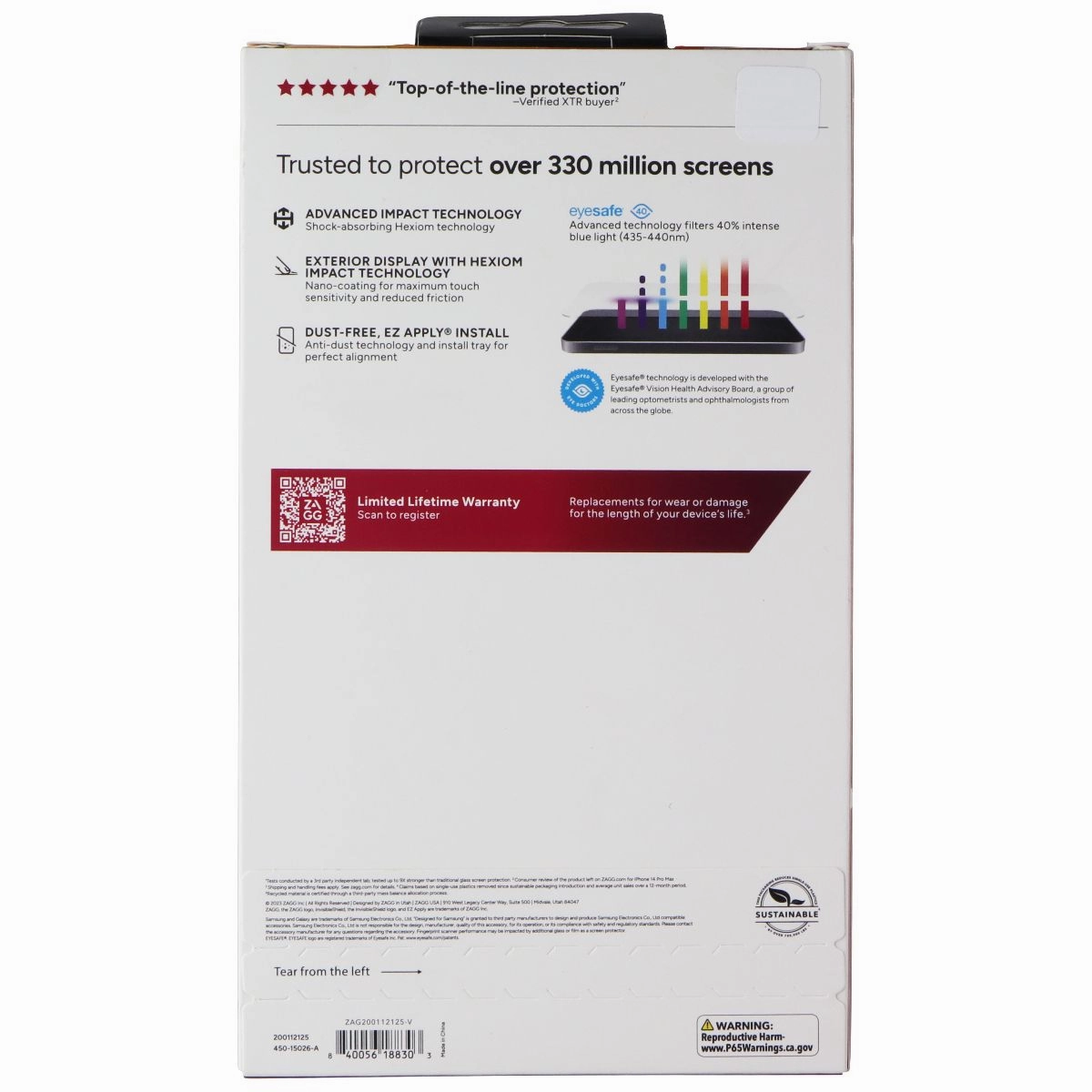 ZAGG Invisible Shield XTR2 Screen Protector for Samsung Galaxy Z Fold5 HD Screen Guard phone screen guard