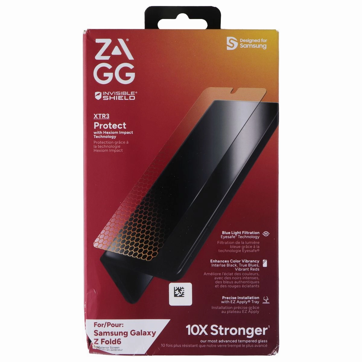 ZAGG Invisible Shield XTR3 Screen Protector for Samsung Galaxy Z Fold6 Smooth Pattern Finish Soft Surface Layer
