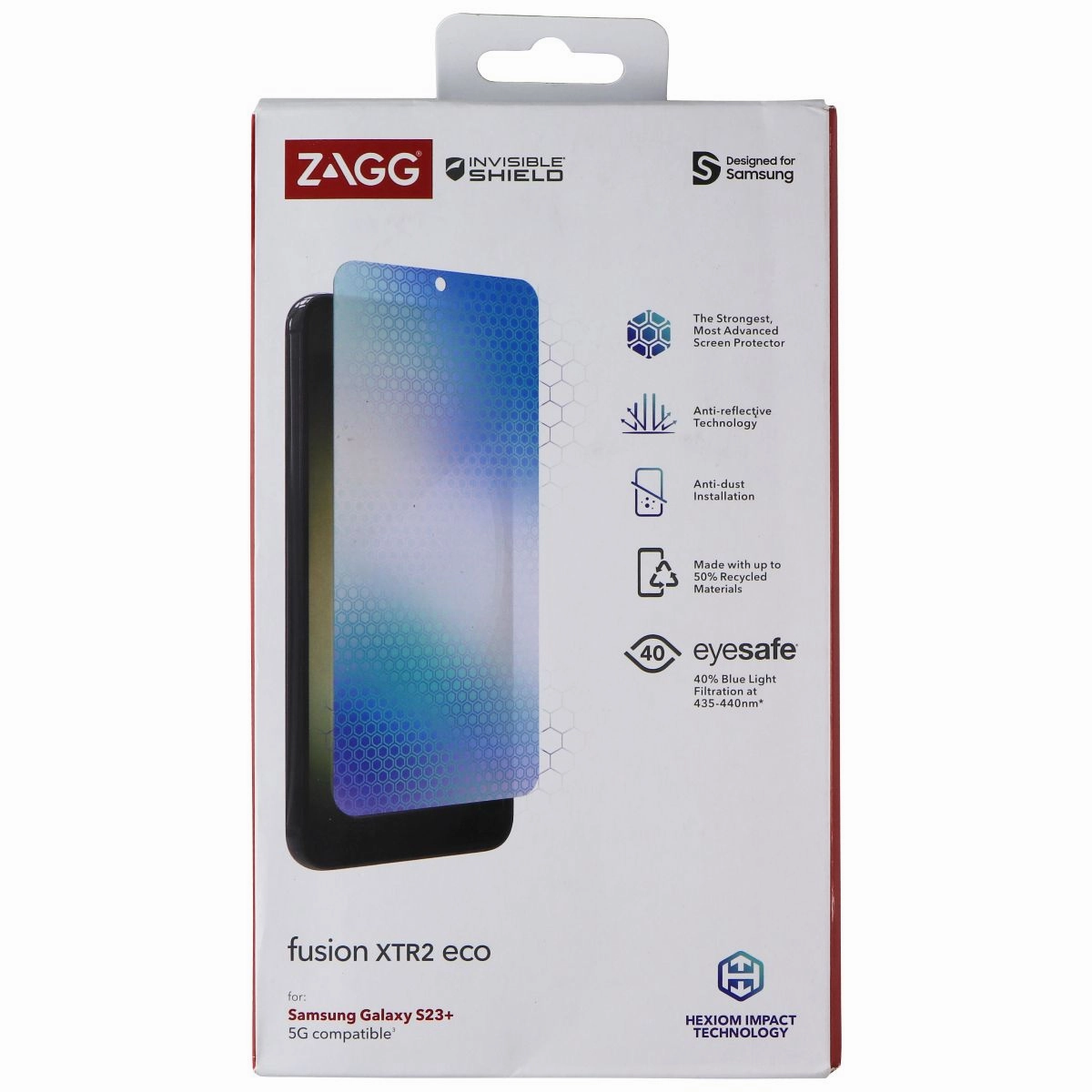 Screen Safe ZAGG InvisibleShield Fusion XTR2 Eco Screen Protector for Samsung Galaxy S23 