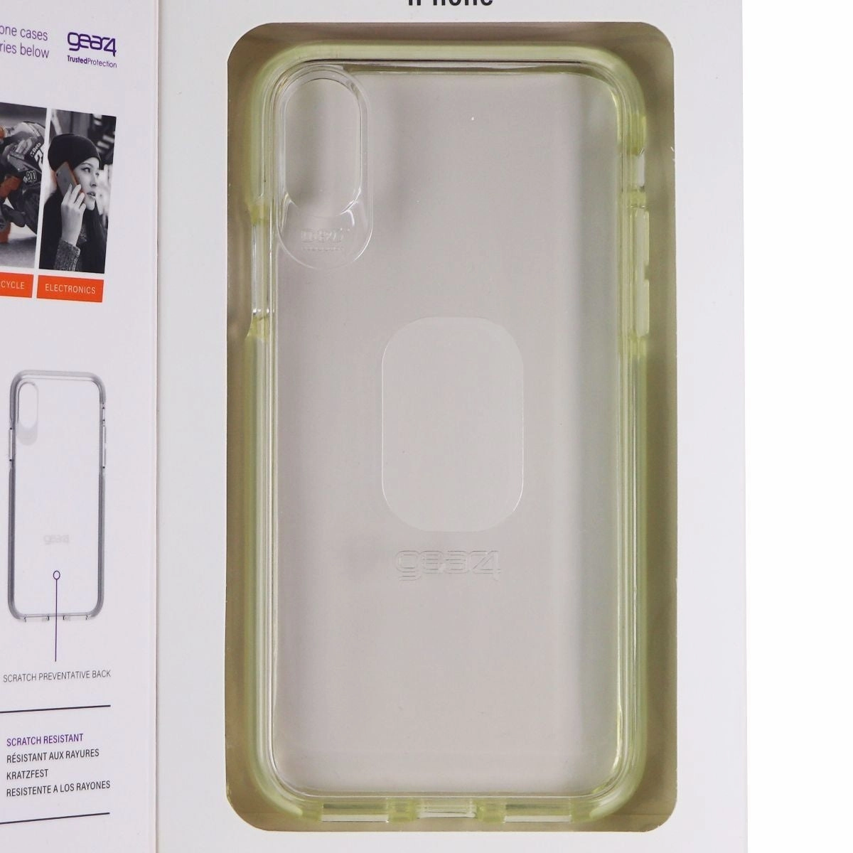 ZAGG Piccadilly Series Hybrid Case with D30 for Apple iPhone Xs/X - Clear/White Smooth Finish