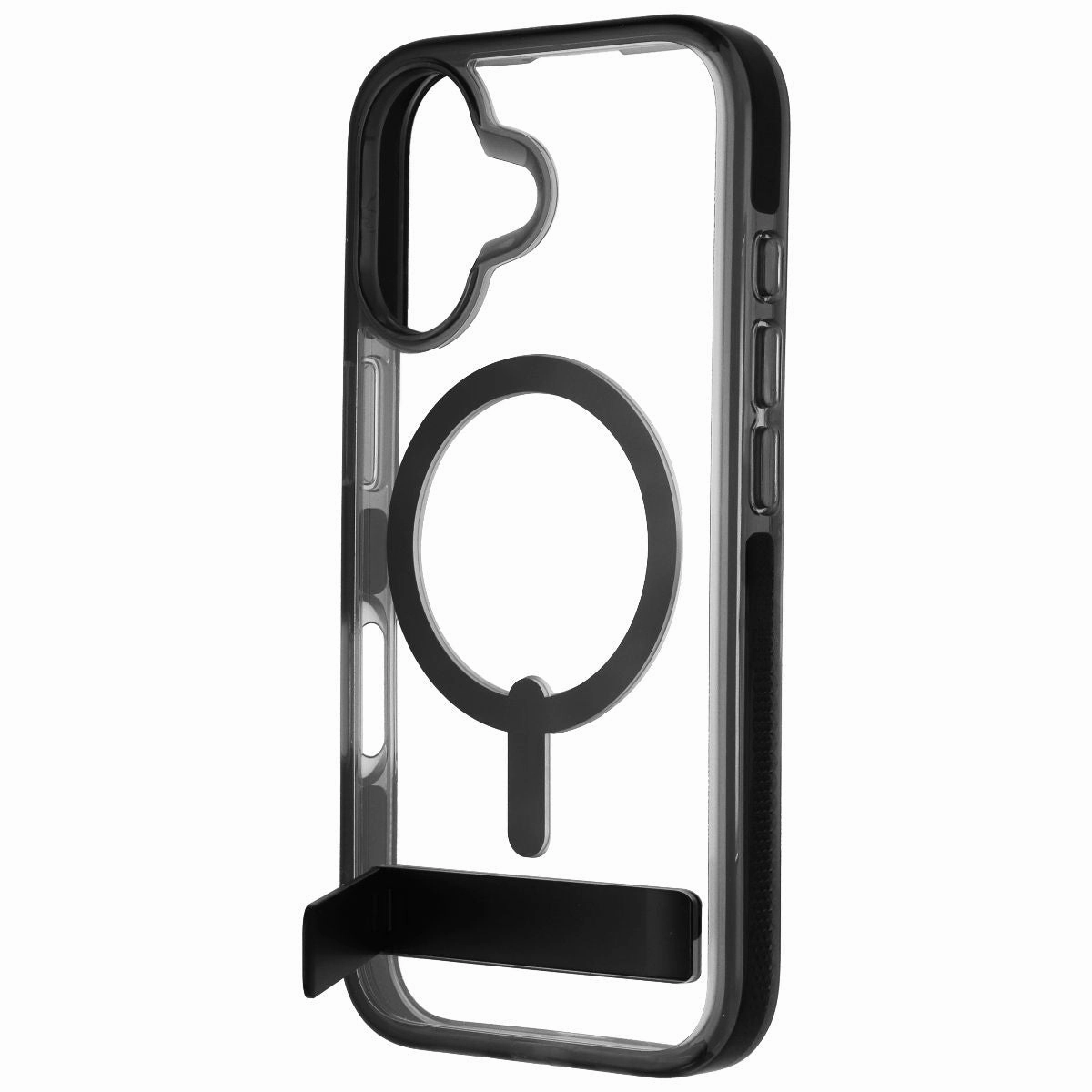 ZAGG Santa Cruz Snap Kickstand Case for MagSafe for Apple iPhone 16 - Black dust protection Light Finish