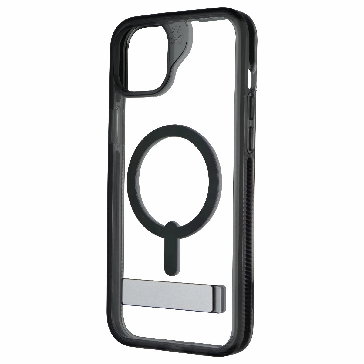 ZAGG Santa Cruz Snap Kickstand Case for MagSafe for iPhone 15 Plus - Black Rugged Build Outdoor Adventure