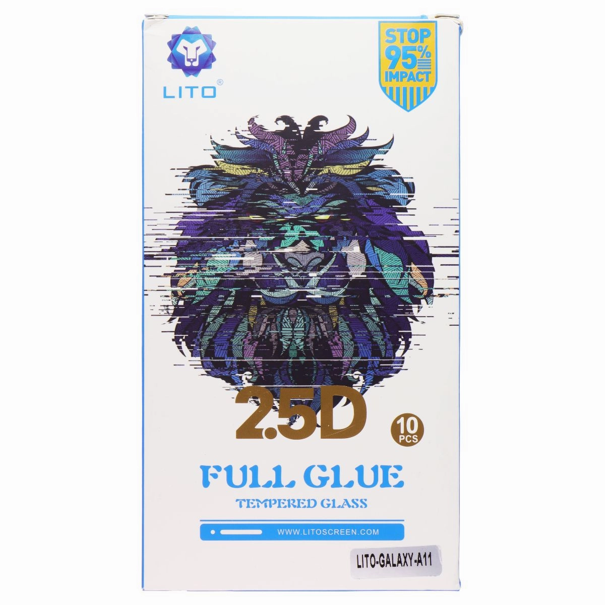 LITO 2.5D Full Glue Tempered Glass for Samsung Galaxy A11 (10 Pack) - Clear Screen Shield Max