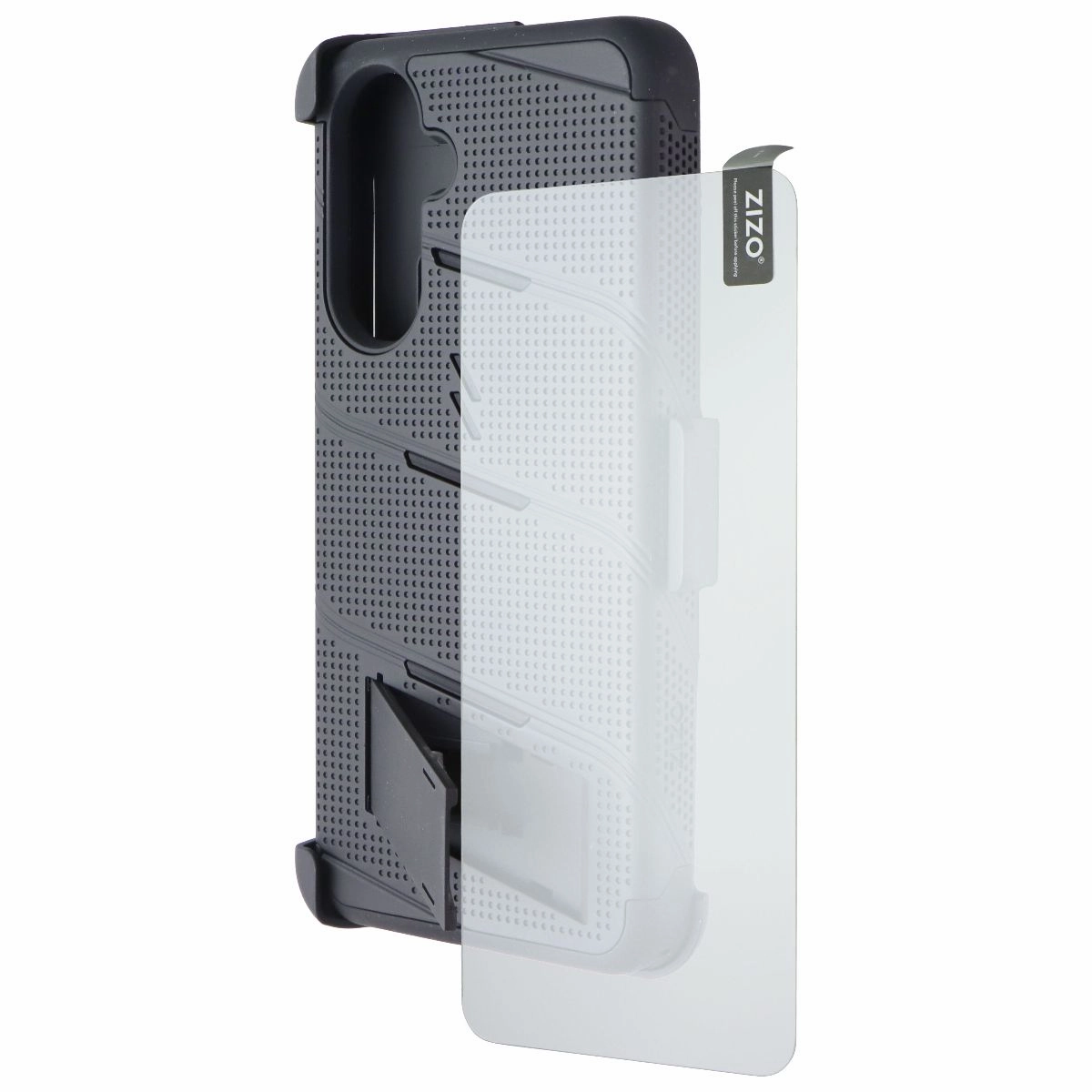 Shock Absorbing Drop Protection ZIZO Bolt Series Case / Holster / 9H Glass for Samsung Galaxy A36 (5G) - Black