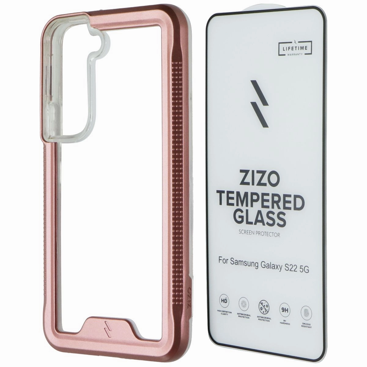 Vibrant Finish ZIZO Ion Series Case and Screen Protector for Samsung Galaxy S22 (5G) - Rose