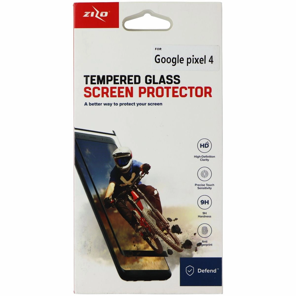 Zizo Tempered Glass Screen Protector for Google Pixel 4 - Clear tempered glass protector